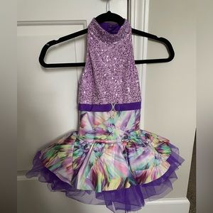Girls dance recital/pageant costume size child M purple